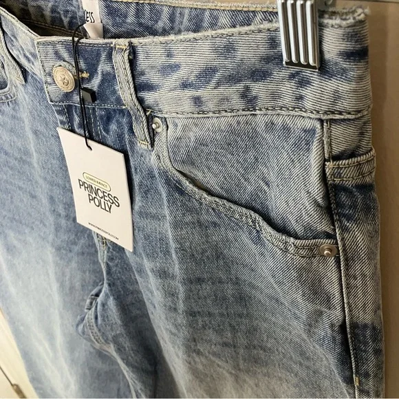 NWT Nordstrom Princess Polly Serenitia Mid Rise Relaxed Jeans Light Wash Size 4 - Picture 5 of 12